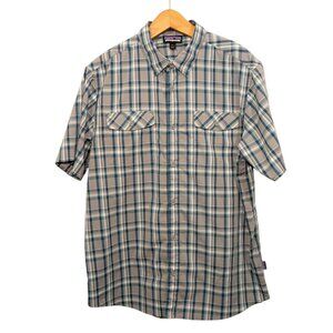 Patagonia M's High Moss Plaid Shirt -  Size Large